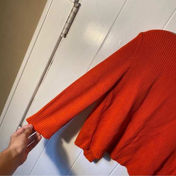 (1) Trendy Orange SoCa St. John Zip-Up Cardigan Jacket Women’s Size Large - Picture 12 of 16